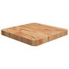vidaXL Ferhyrnd Bor&eth;plata Lj&oacute;sbr&uacute;n 70x70x4cm Me&eth;h&ouml;ndlu&eth; Gegnheil Eik