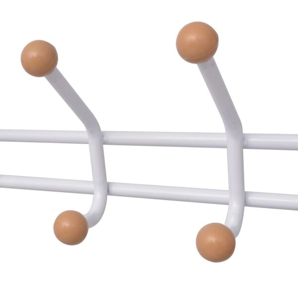 vidaXL Fataslá með Skórekka 68x32x182,5 cm Hvít