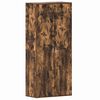 vidaXL Sk&oacute;knask&aacute;pur me&eth; hur&eth; Rau&eth;-eik 80 x 39 x 178 cm Samsettur vi&eth;ur