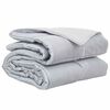 vidaXL Full &aacute;rs d&yacute;na Silfur 140 x 200 cm Sat&iacute;n og microfiber