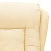 vidaXL Electric Recliner Chair Cream gervi le&eth;ur