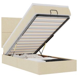 vidaXL Ottoman r&uacute;mgrind me&eth; d&yacute;nukremi 80x200 cm Efni