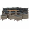 vidaXL Gar&eth;s&oacute;fa sett me&eth; p&uacute;&eth;i me&eth; geymslu 8 pcs Gr&aacute;r