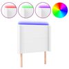 vidaXL LED h&ouml;fu&eth;gafl Hv&iacute;tt 103x16x118/128 cm Le&eth;url&iacute;ki