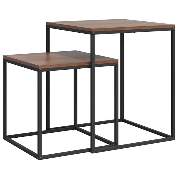 vidaXL S&oacute;fabor&eth;ssett 2 stk. Samsettur Vi&eth;ur og M&aacute;lmur