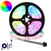 vidaXL LED strimill 2 pcs Svartur og gegnheill 5100 mm Kopar og plast