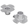 vidaXL Pronged T-nut 2 pcs Silfur M6 mm St&aacute;l