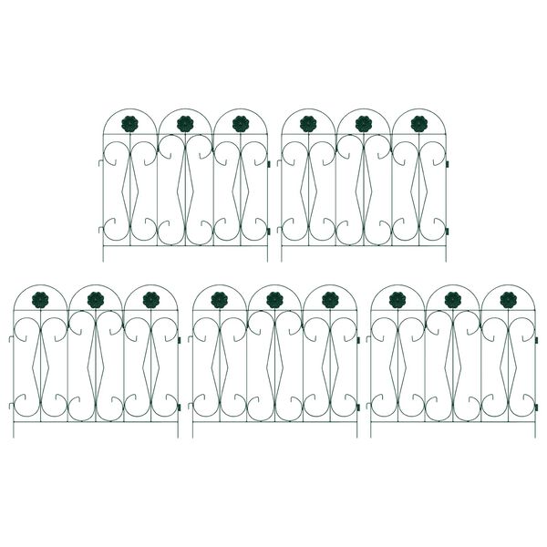 vidaXL Gar&eth;hefti Rimlar Gr&aelig;nn 305,5 x 55,5 x 0,3 cm