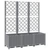 vidaXL Gr&oacute;&eth;urkassi me&eth; Rimlagrind 120x40x136 cm Lj&oacute;sgr&aacute;tt PP