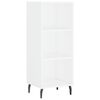 vidaXL Skenkur Hv&iacute;tur 34,5x32,5x90 cm Samsettur Vi&eth;ur