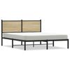 vidaXL Metal R&uacute;mgrind &aacute;n d&yacute;nu Sonoma Eik 137x190 cm