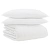 vidaXL Vetrar s&aelig;ng me&eth; kodda 3 pcs Hv&iacute;tt D&uacute;nfja&eth;rir