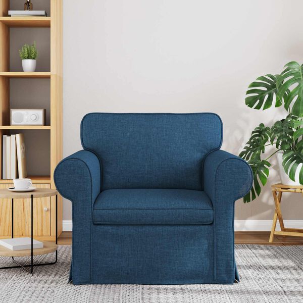 vidaXL S&oacute;fi Bl&aacute;r Heildarv&iacute;ddir: 95 x 82 x 80 cm (B x D x H) Flauel