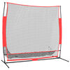 vidaXL F&aelig;ranlegt Hafnaboltanet Svart og Rautt 215x107x216 cm P&oacute;l&yacute;ester