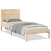 vidaXL Extra L&ouml;ng R&uacute;mgrind &aacute;n D&yacute;nu 90x210 cm Gegnheill Vi&eth;ur