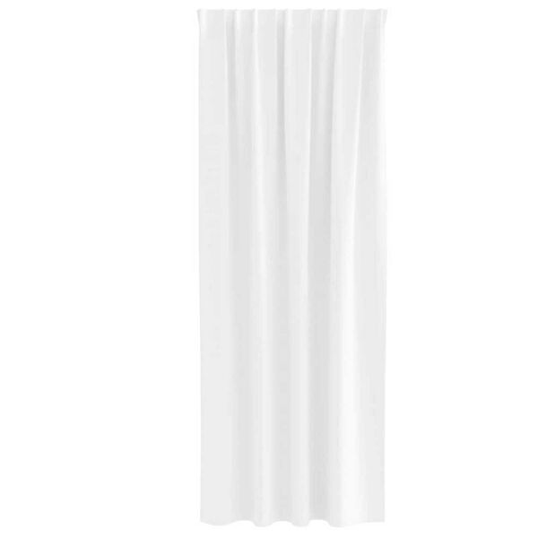 vidaXL Svartgard&iacute;nur me&eth; hringjum 2 pcs Hreint Hv&iacute;tt 245 x 140 cm