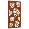 vidaXL Veggskreyting &iacute; Gar&eth;inn 105x55 cm Corten St&aacute;l Laufah&ouml;nnun