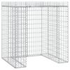 vidaXL Gabion Veggur fyrir Ruslatunnu 110x91x120 cm Galvanisera&eth; J&aacute;rn