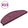vidaXL Stigamottur 15 stk 65x21x4 cm d&ouml;kkfj&oacute;lubl&aacute;ar h&aacute;lfhringlaga st&oacute;rar