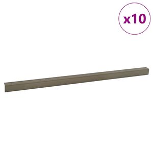 vidaXL Tröppukantar 10 pcs Kampavín 67 cm Ál
