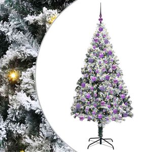 vidaXL Gervi j&oacute;latr&eacute; me&eth; 300 LED Hv&iacute;tt 180 cm PVC, st&aacute;l og plast