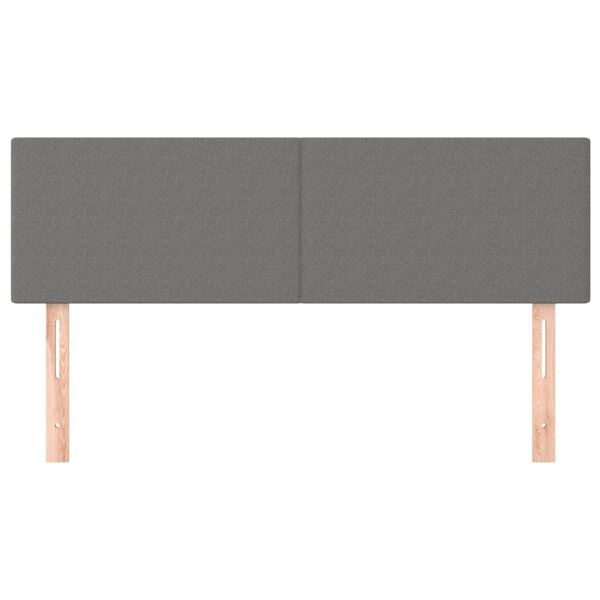 vidaXL H&ouml;fu&eth;gaflar D&ouml;kkgr&aacute;tt 144x5x78/88 cm Efni