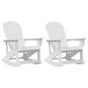 vidaXL Adirondack Rokkst&oacute;lar 2 pcs Hv&iacute;tt HDPE