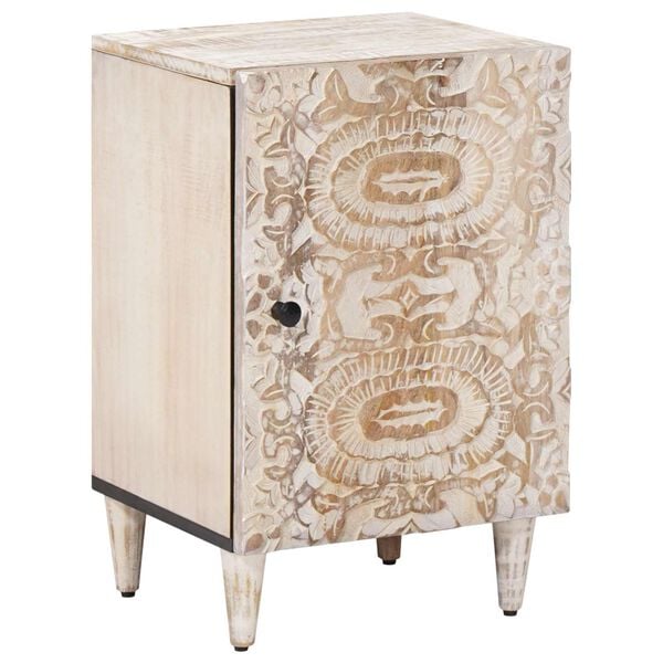 vidaXL Ba&eth;herbergissk&aacute;pur Hv&iacute;tt 38 x 33,5 x 58 cm Hart mang&oacute;tr&eacute;