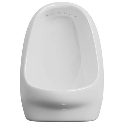 143986 vidaXL Wall Hung Urinal with Flush Valve Ceramic White