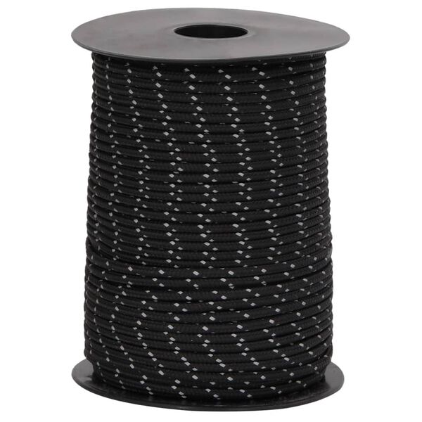 vidaXL Útilegureipi með Endurskinsröndum og Festingum 50 m 3 mm