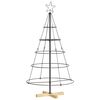 vidaXL J&oacute;lar bumbling tr&eacute; me&eth; standi Svartur 126 cm St&aacute;l