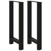 vidaXL barbor&eth;sf&aelig;tur svartir 2 stk. 50x(90-91) cm st&aacute;l