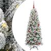 vidaXL Gervi j&oacute;latr&eacute; me&eth; 150 LED Hv&iacute;tt 150 cm PVC, Plast, St&aacute;l og PE