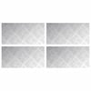 vidaXL Stigaplata R&eacute;tthyrningur 4 pcs Silfur 40 x 20 cm &Aacute;l