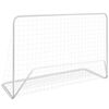 vidaXL F&oacute;tboltamark me&eth; Neti Hv&iacute;tt 182x61x122 cm St&aacute;l