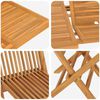 vidaXL Gar&eth;ur bor&eth;sett 5 pcs Br&uacute;nn Solid teak vi&eth;ur