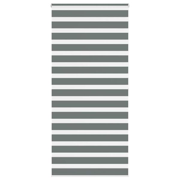 vidaXL Zebra Gardína Dökkgrátt 100x200 cm Efni Breidd 95,9cm Pólýester