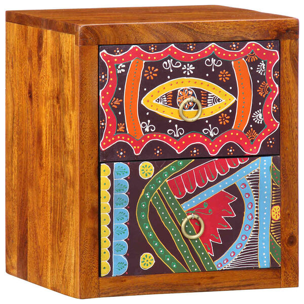 vidaXL Noat&ouml;flu sk&aacute;pur 2 pcs Br&uacute;nn 35 x 30 x 40 cm Hrein akas&iacute;utr&eacute;