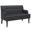 vidaXL bekkur me&eth; baksto&eth; svartur 112x65,5x75 cm gervile&eth;ur