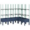 vidaXL Gr&oacute;&eth;urkassi me&eth; Rimlagrind 160x120x142,5 cm Bl&aacute;gr&aacute;tt PP