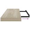vidaXL Vegghengdar Hillur 4 stk. Eik 80x23,5x3,8 cm MDF