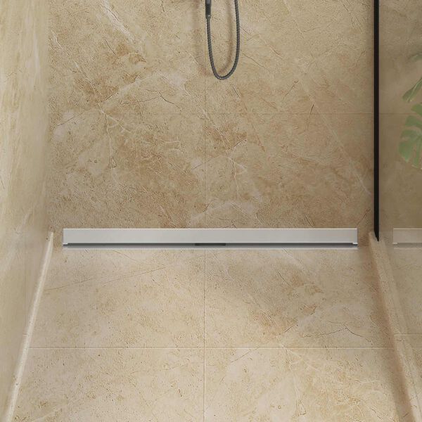 vidaXL Vegghengt sturtusk&oacute;lp Silfur 100 cm Ry&eth;fr&iacute;tt st&aacute;l 304