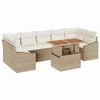 vidaXL Gar&eth;ur bor&eth;sett me&eth; p&uacute;&eth;i 8 pcs Beige og krem