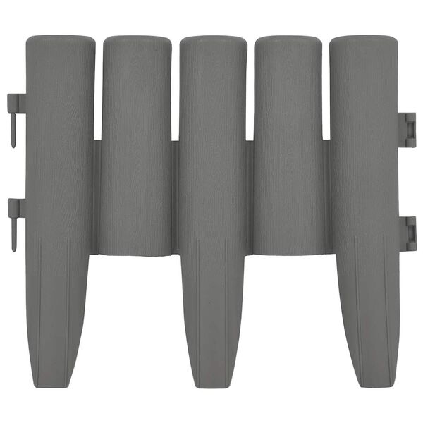 vidaXL Gar&eth;kantur 36 stk Gr&aacute;r 10 m PP