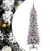 vidaXL Gervi j&oacute;latr&eacute; me&eth; 300 LED Hv&iacute;tt 180 cm PVC, Metall og Plastefni