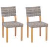 vidaXL Bor&eth;st&oacute;ll 2 pcs Kubu gr&aacute;tt 46 x 55 x 84 cm Kubu rattan
