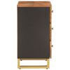 vidaXL Náttborð Brúnt og Svart 50x33x60 cm Mangóviður