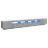 vidaXL Sj&oacute;nvarpssk&aacute;pur me&eth; LED Lj&oacute;sum Steypugr&aacute;r 300x35x40 cm cm