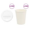 vidaXL Papp&iacute;rs kaffibollar me&eth; loki 1000 stk 8oz 200ml