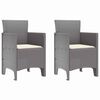 vidaXL Gar&eth;st&oacute;ll me&eth; p&uacute;&eth;i 2 pcs Lj&oacute;sgr&aacute;r 53 x 49 x 85 cm P&oacute;l&yacute;pr&oacute;p&yacute;len